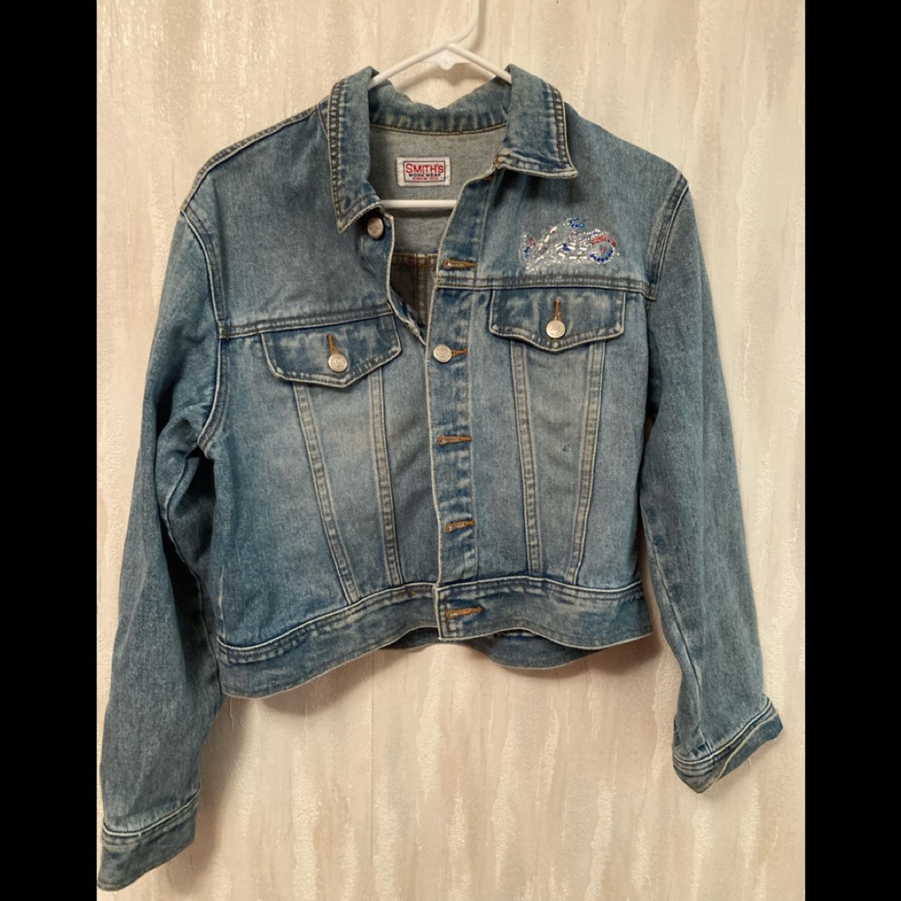 Smith Jean Jacket rhinestone motorcycle